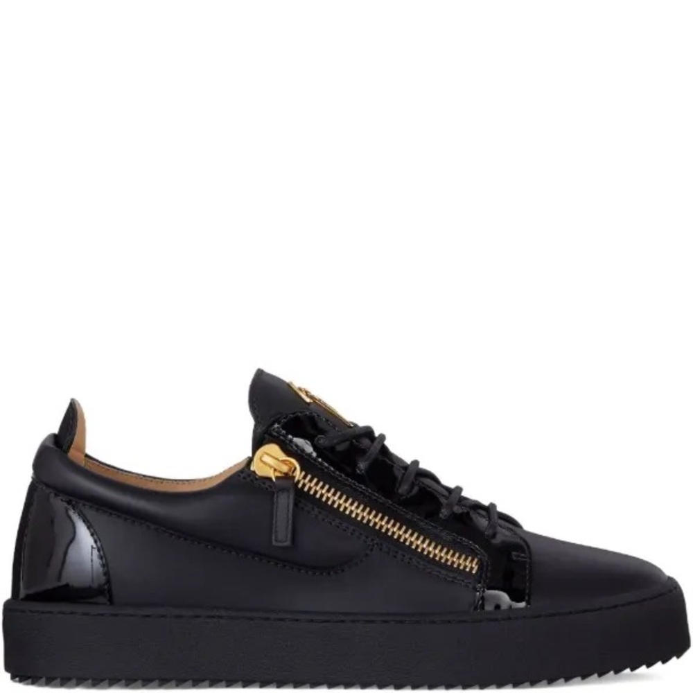 Giuseppe Zanotti Frankie Black Leather Sneakers